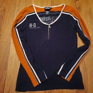 USED LADIES LONG SLEEVE HARLEY DAVIDSON SHIRT M